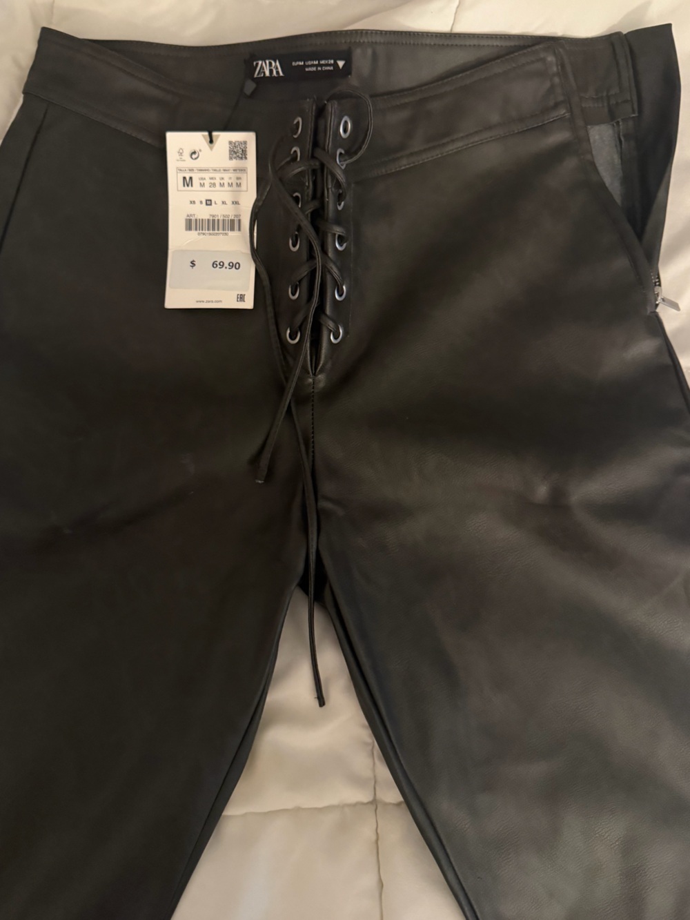 NWT Lace-Up Faux Leather Boots